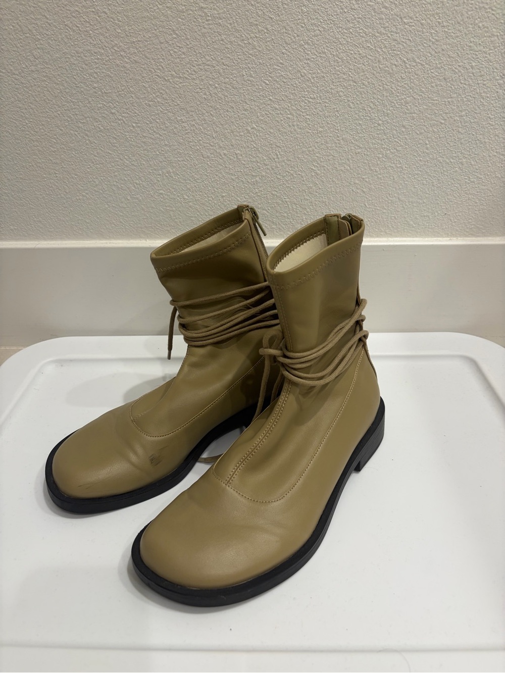 Charles & Keith lace-up ankle boots, women7.5